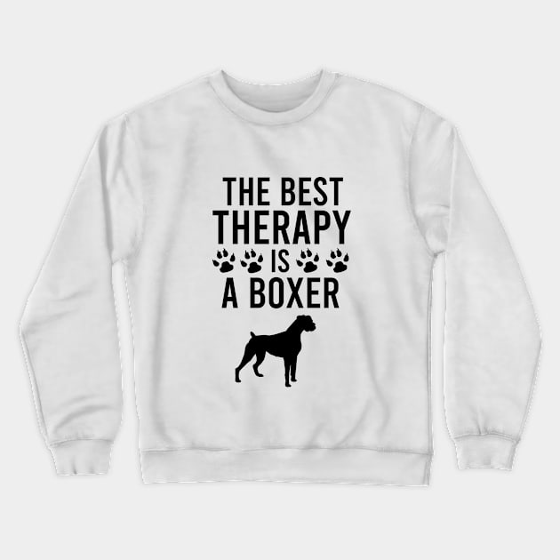 The best therapy is a boxer Crewneck Sweatshirt by cypryanus